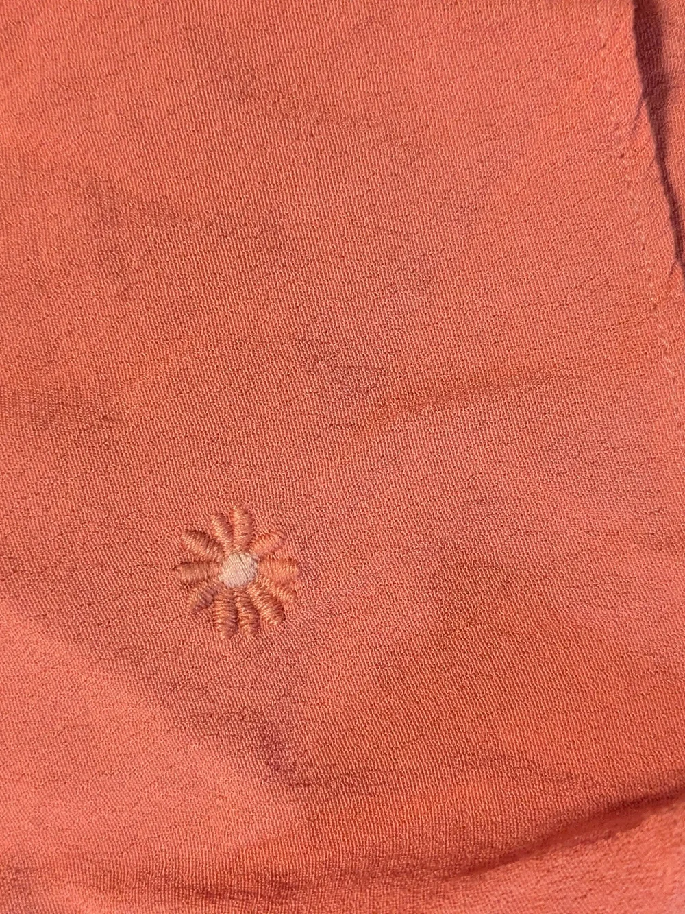 PINK Victoria's Secret Coral Smocked-Waist Embroidered Shorts